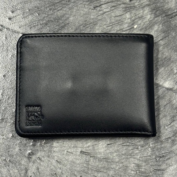 Strong ID Badge Money Genuine Leather Wallet Black Captain Palm Beach County FLA - Picture 1 of 7